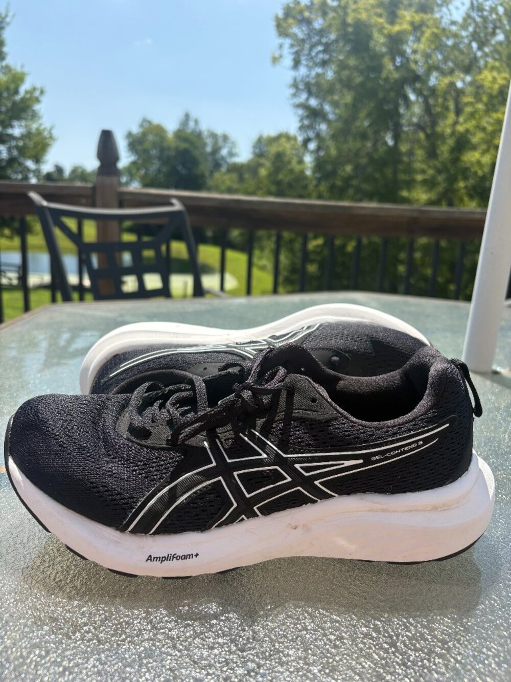 Asics GEL-Contend 9 Women's Running/Walking Shoe US Size 8.5 Black/White